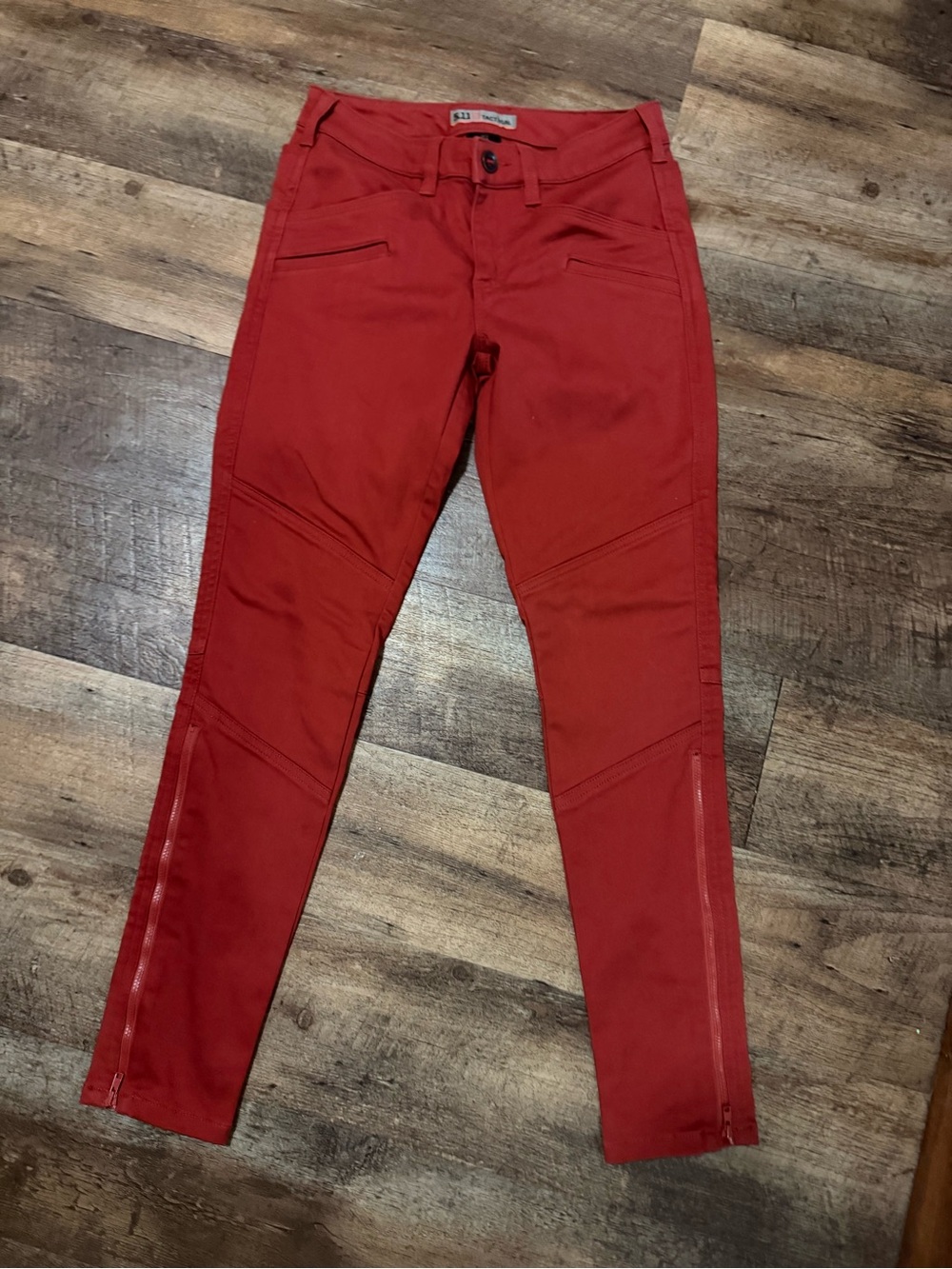 5.11 Tactical Women's rusty orange Skinny Moto Jeans
